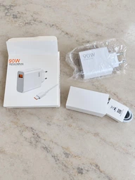 Комплект быстрая зарядка LEXEGO 90W блок питания USB-A с кабелем USB Type-C для Xiaomi Samsung Huawei ксяомі самсунга зарядное устройство со шнуром для телефона планшета ноутбука HyperCharge Turbo Charge Quick Charge белый (XMK-90W)