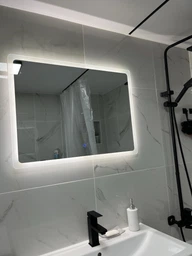 Дзеркало з підсвіткою LED 80х60 см дзеркало для ванної кімнати настінне смарт дзеркало світлодіодне Asans