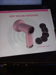 Антицеллюлитный массажер для тела с 4 насадками и 6 скоростями Deep Rolling Massager розовый