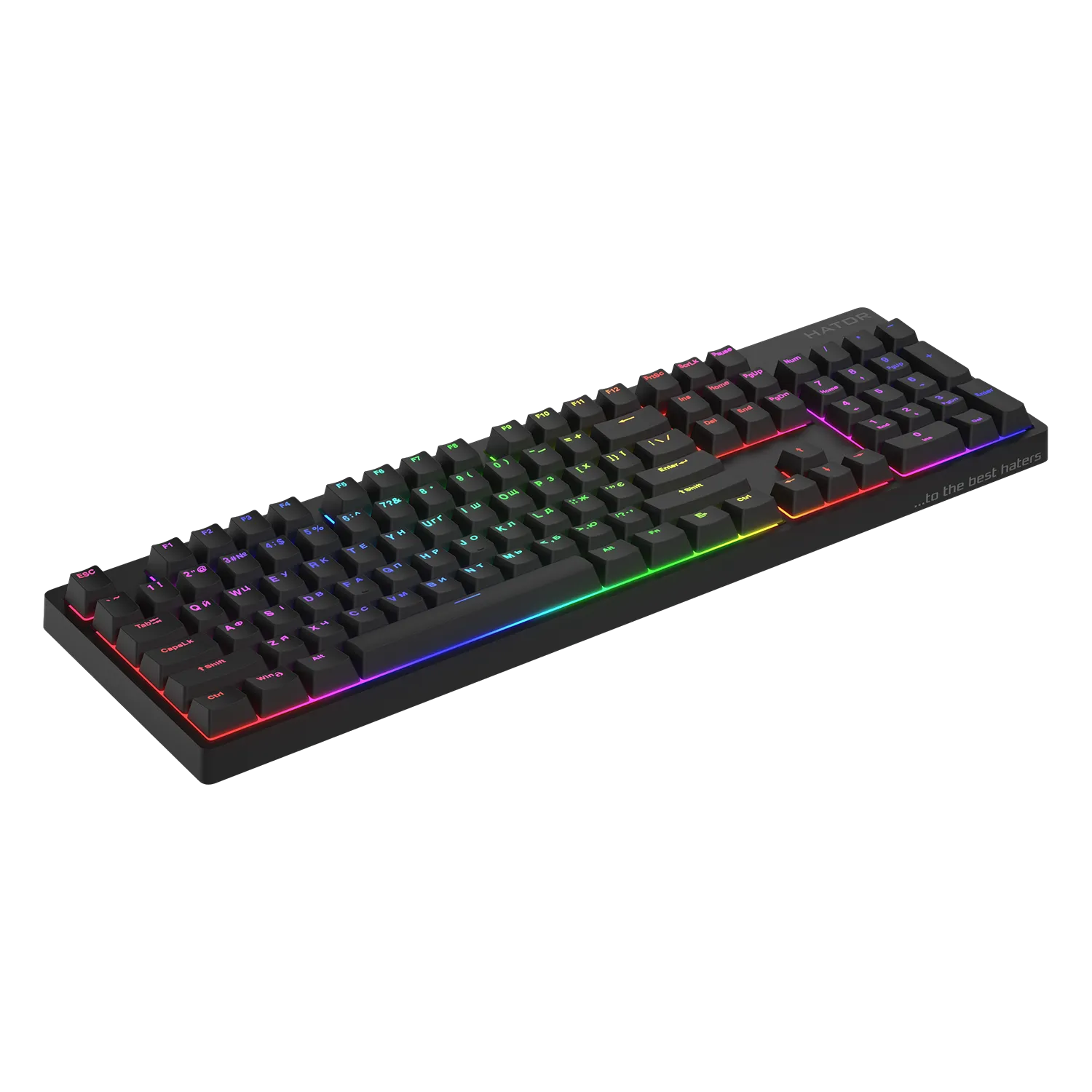 Клавіатура дротова Hator Rockfall 2 Mecha Indigo USB Black (HTK