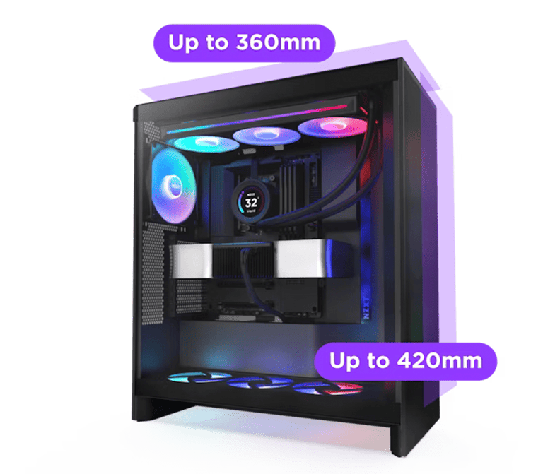 Корпус NZXT H7 Flow RGB Mid - Tower ATX Case - All White (CM-H72FW