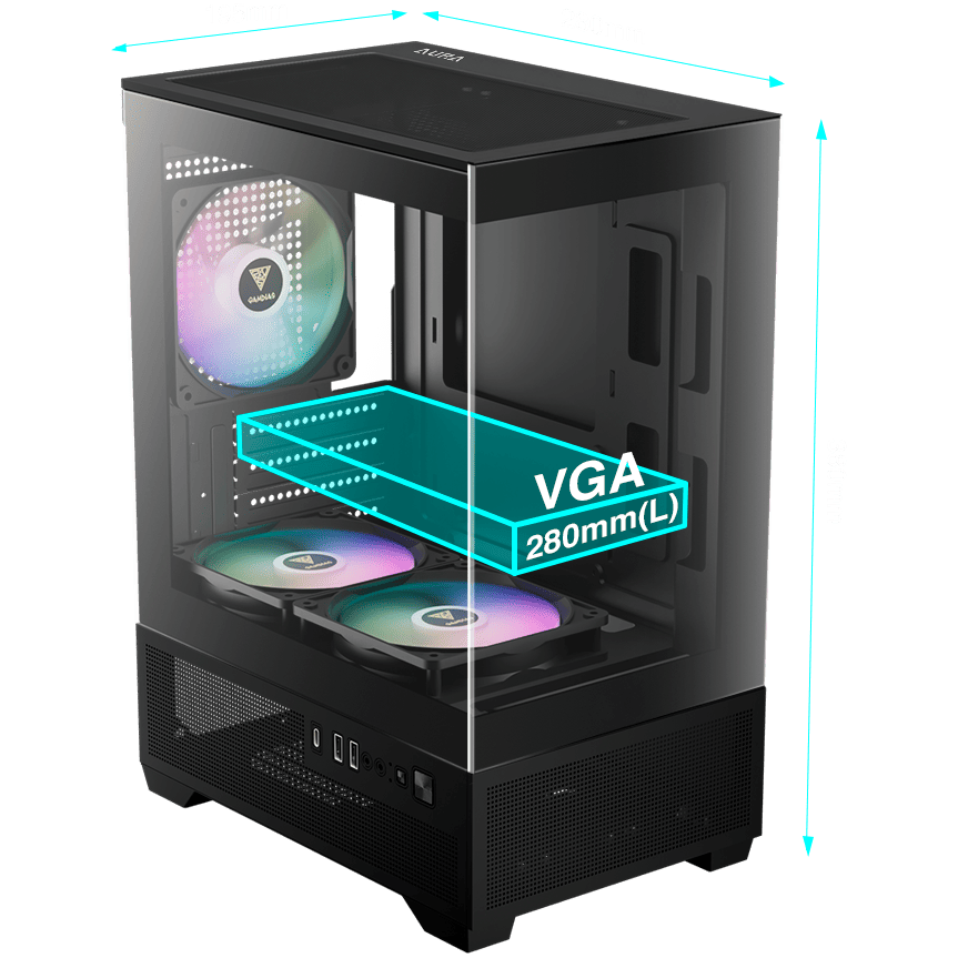 Корпус для ПК, GAMDIAS AURA GC9M ELITE WH ARGB PC Case