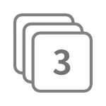 3 versions icon