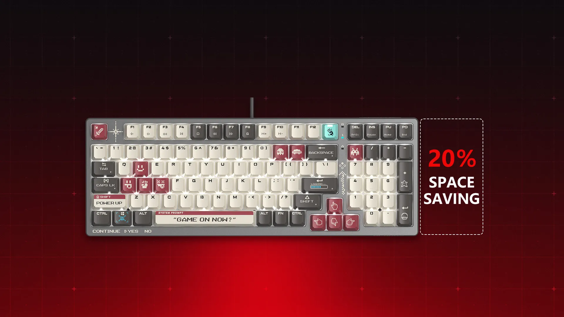 Клавиатура проводная A4Tech Bloody S98 USB Pixels Red