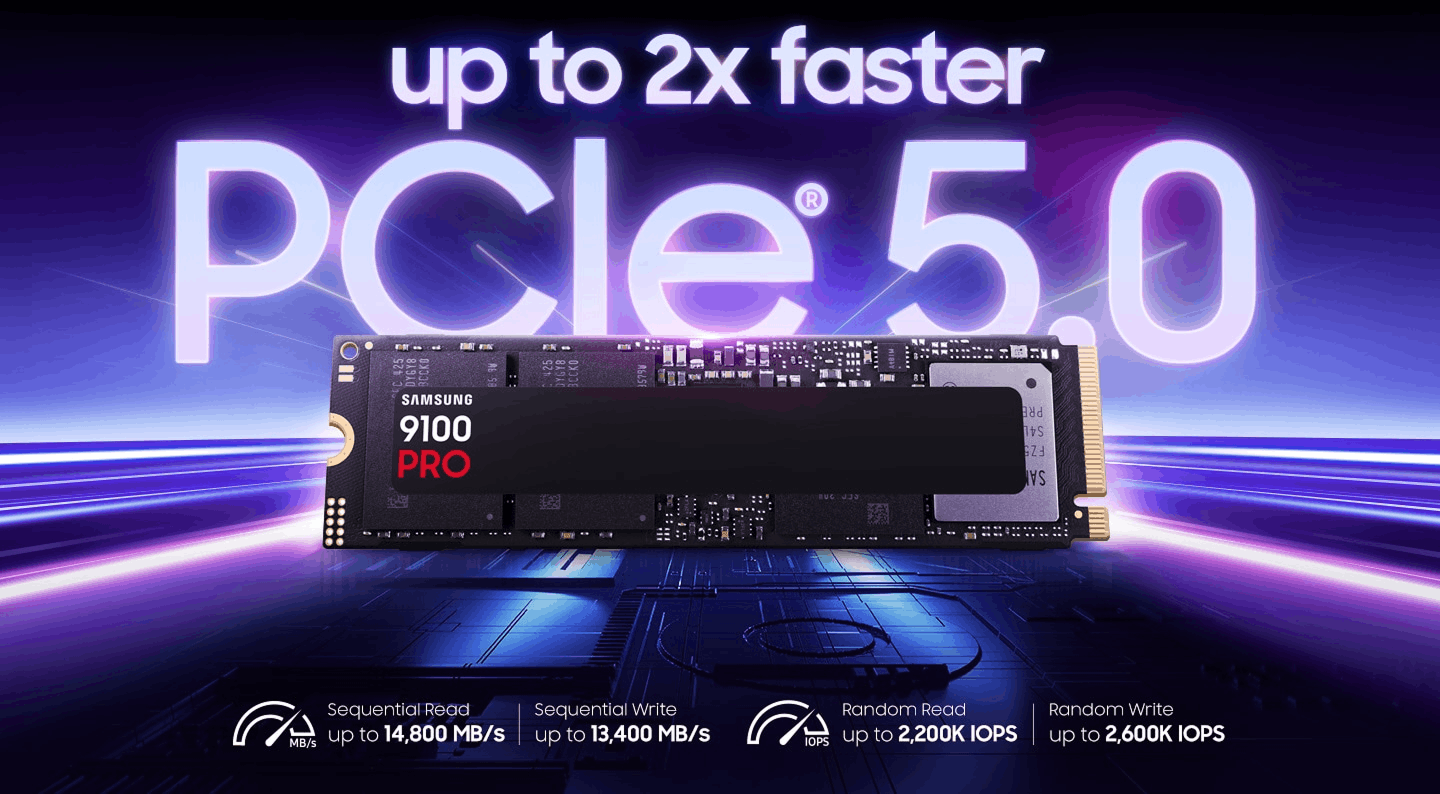 SSD диск Samsung 9100 Pro 4TB M.2 PCIe 5.0 x4 V-NAND TLC (MZ