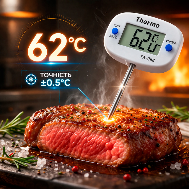 Точність до ±0.5°C