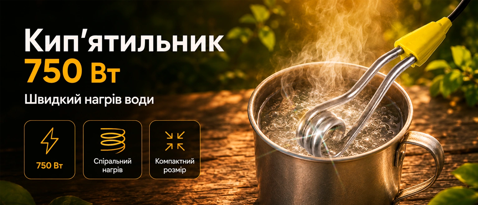 Кип'ятильник електричний 750Вт BRS Yellow MIX