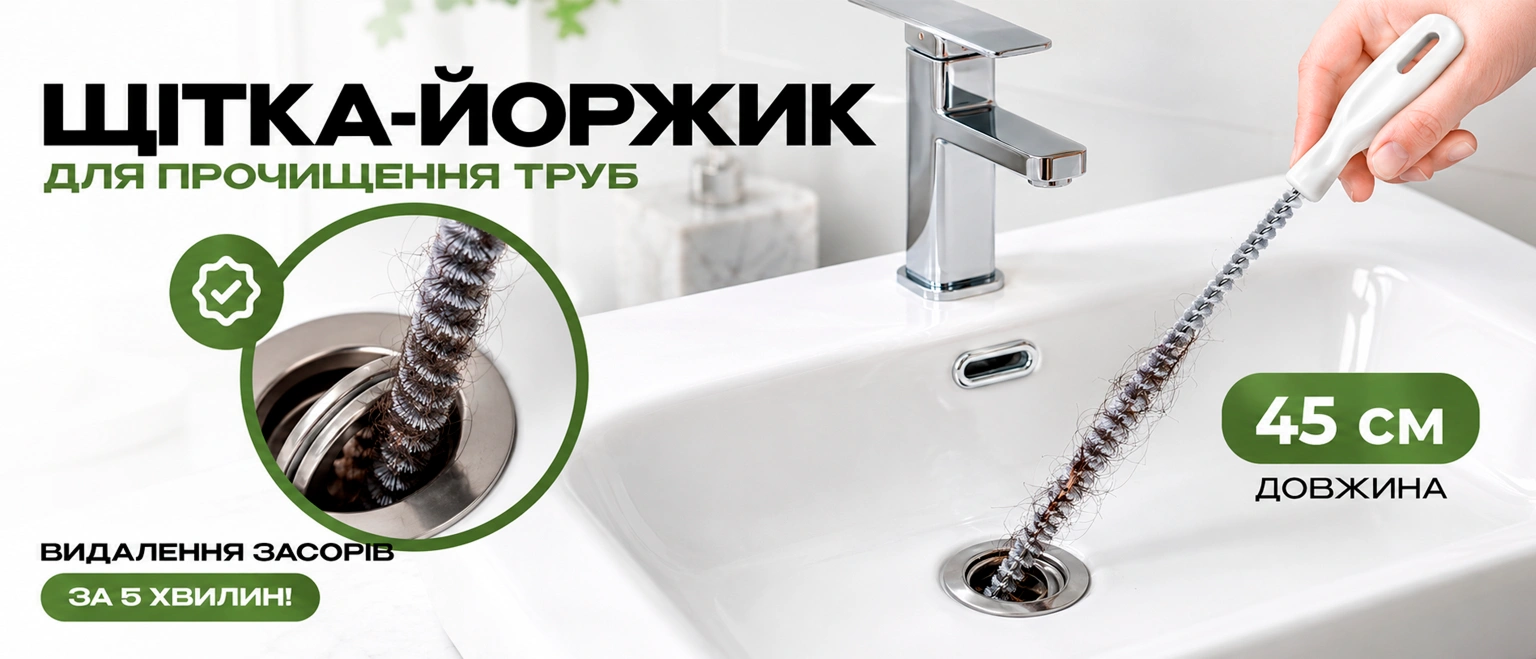 Гибкая щетка для чистки труб BRS White