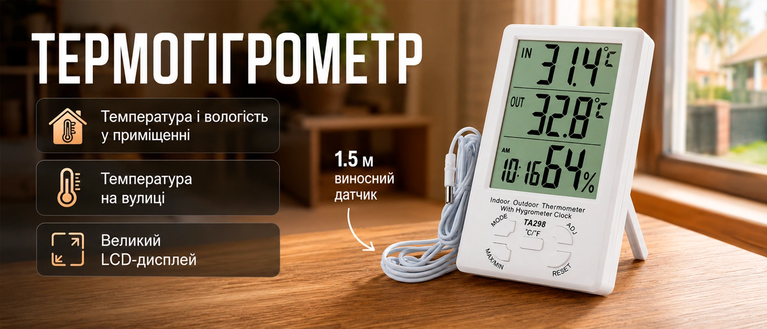 Термометр-гигрометр TA298 BRS