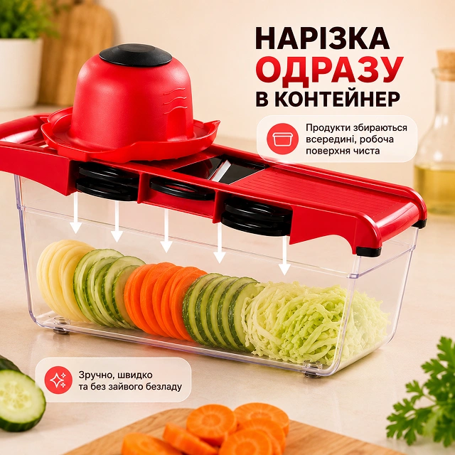 Нарезка сразу в контейнер