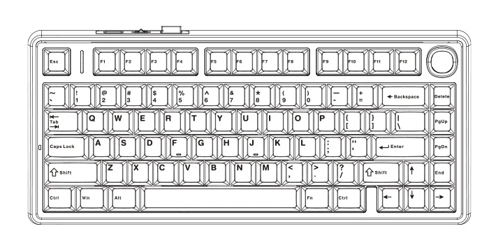 AULA F75 75 percent layout