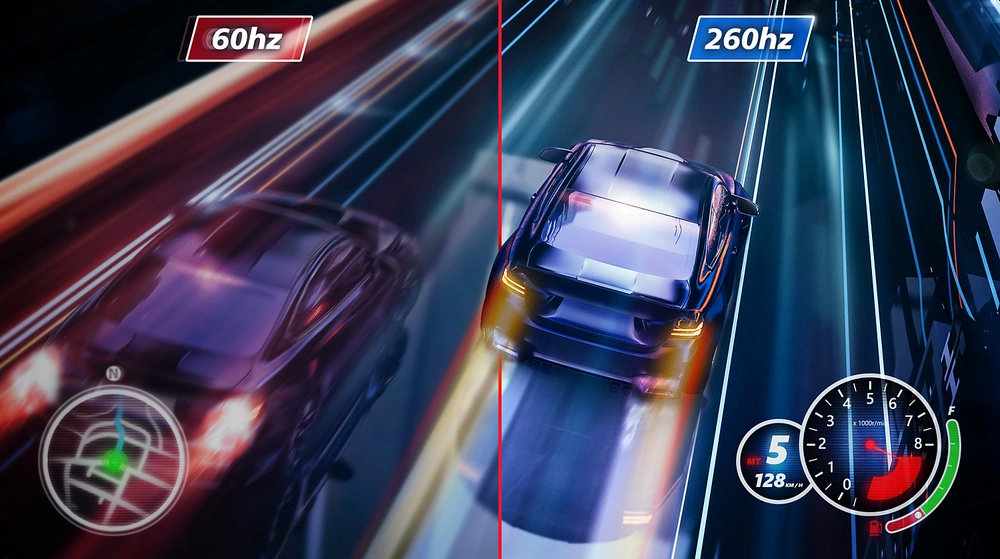 Сверхвысокая частота обновления 260 Гц для игр практически без задержек