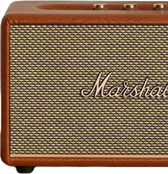 Акустична архітектура Marshall Acton III з масивним вуфером та розгорнутими назовні твітерами