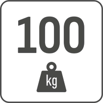 Выдерживает нагрузку до 100 кг