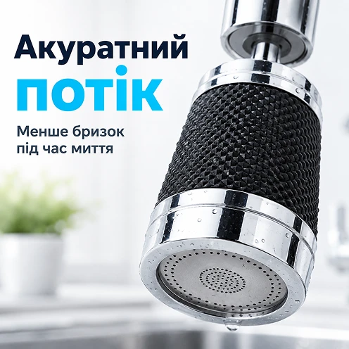 Акуратний потік води без утворення бризок