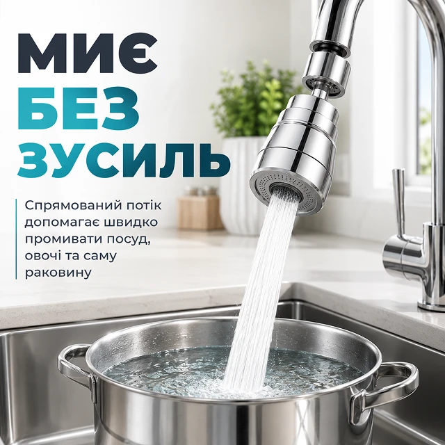 Миття посуду за допомогою спрямованого потоку води