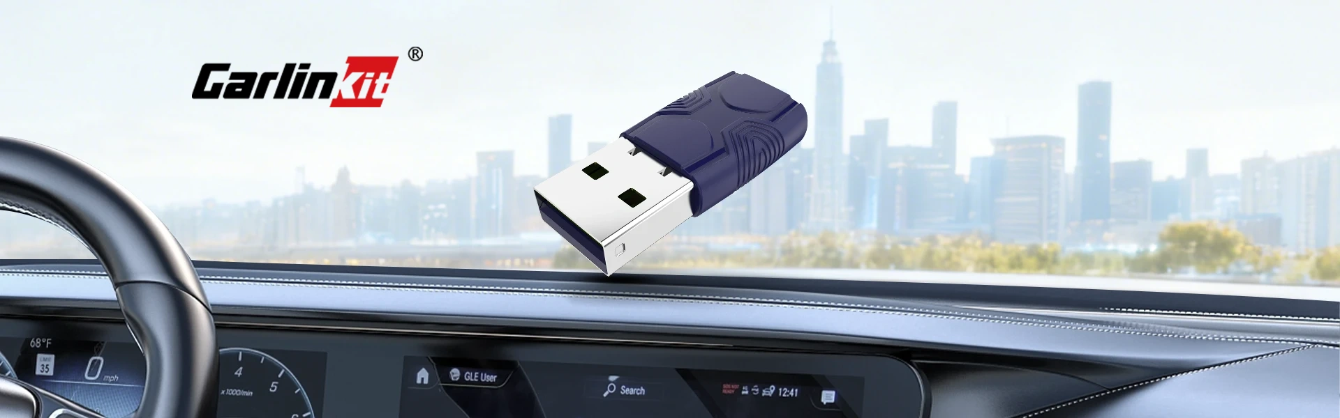 Ультракомпактний бездротовий адаптер CarlinKit Mini Ultra 2 для CarPlay та Android Auto