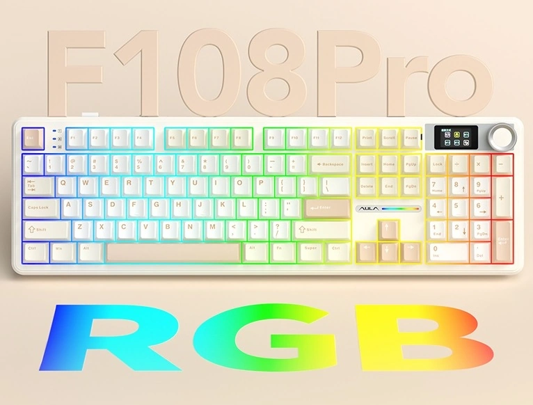 RGB-підсвітка клавіатури AULA F108 Pro