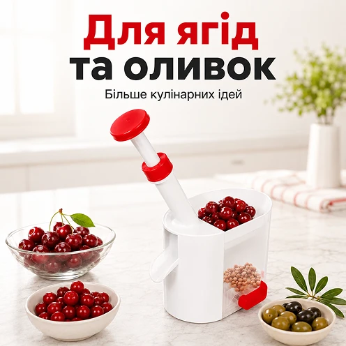 Универсальное использование устройства для ягод вишни, черешни и оливок