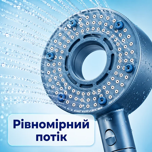 Равномерный и плотный поток воды через форсунки