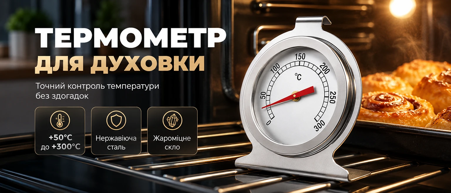 Механічний кухонний термометр для духовки та печі