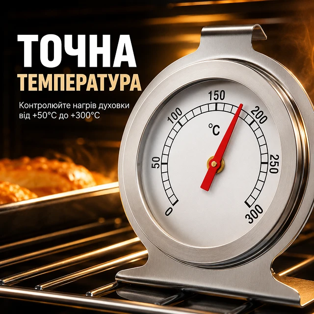 Аналогова шкала вимірювання температури до 300 градусів Цельсія