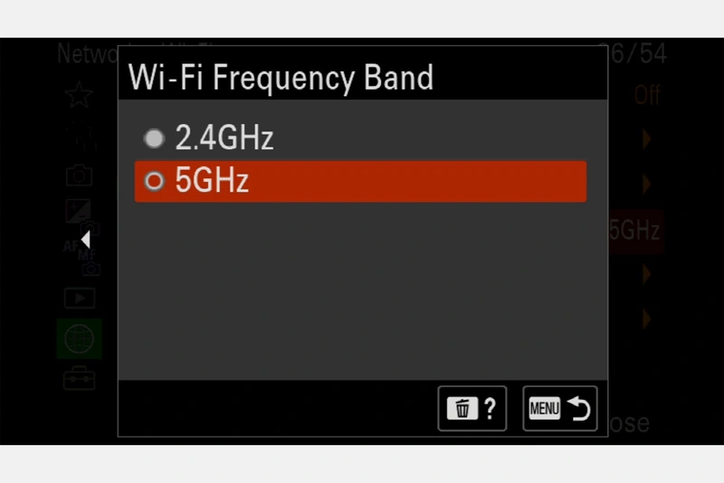 Зображення екрана налаштування Wi-Fi