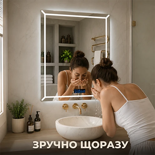 Зручне щоденне використання дзеркала під час вмивання