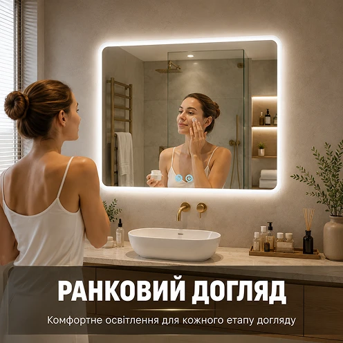 Комфортні ранкові збори та догляд за собою перед дзеркалом