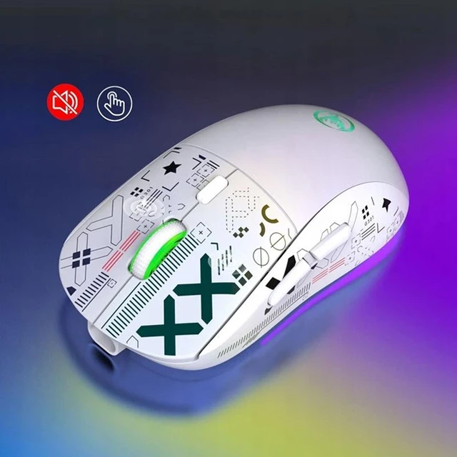 Бесшумная компьютерная мышь HXSJ T90 с тихими клавишами для работы и игр