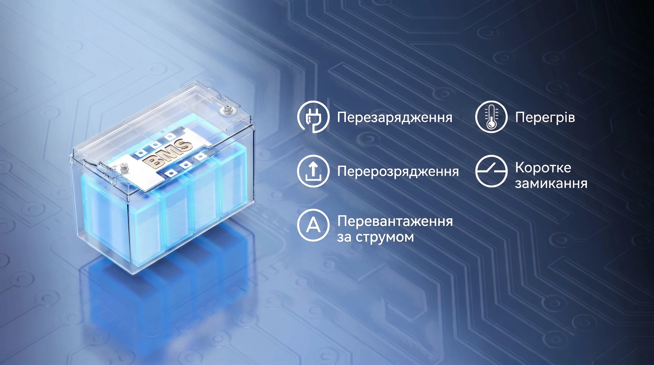 Акумуляторна батарея LiTime 12V 100Ah LiFePO4 із вбудованою платою захисту BMS 100A