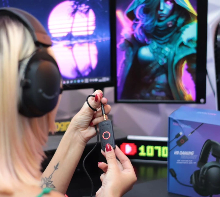 Підключення навушників FIFINE H9 через USB та 3,5 мм