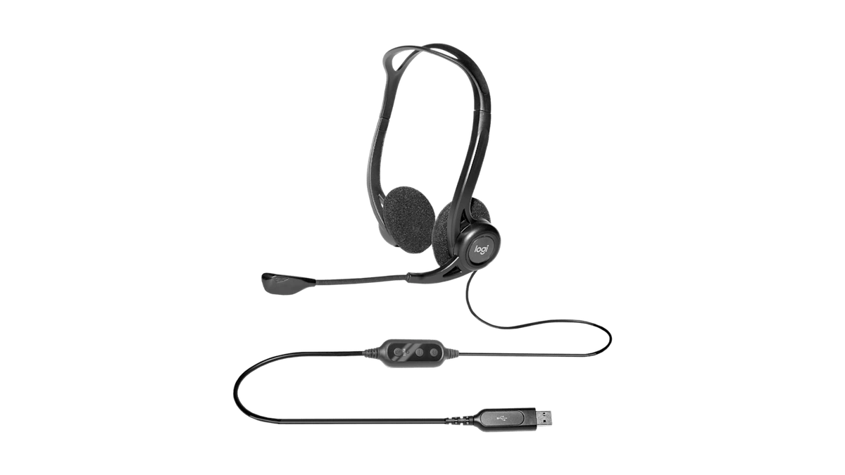 Гарнітура Logitech 960 USB з роз’ємом USB-A та пультом на кабелі