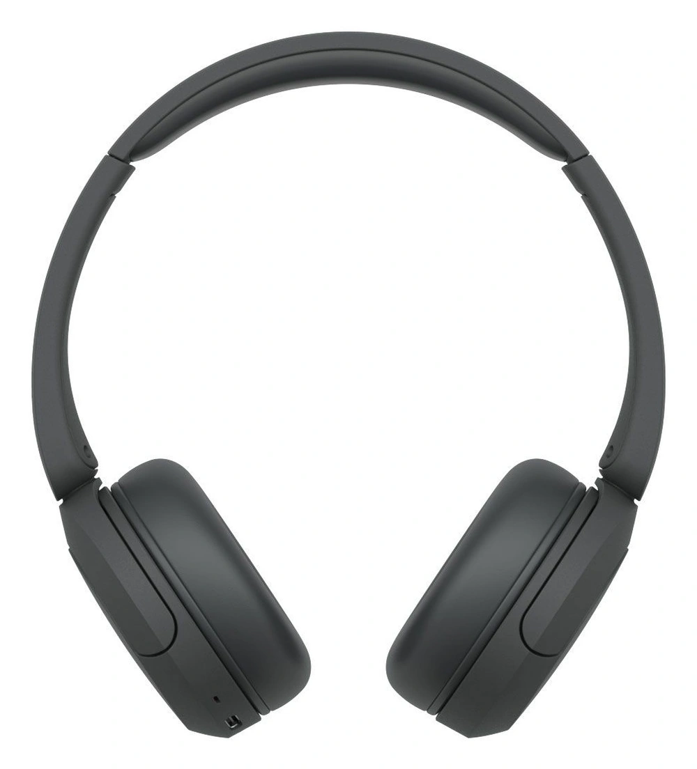 Беспроводные наушники Sony WH-CH520 чёрного цвета на белом фоне