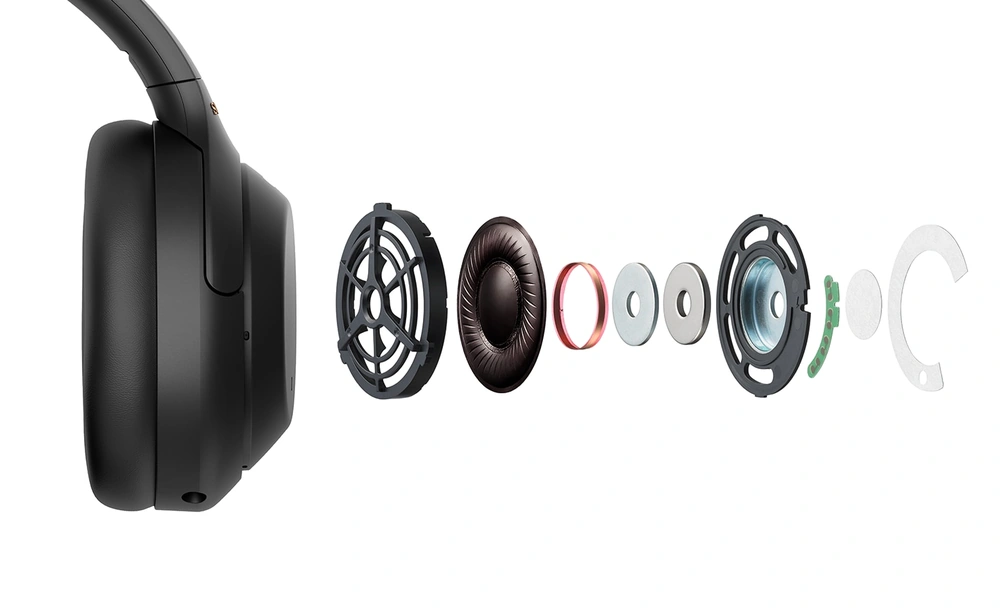 Внутренняя конструкция наушников Sony WH-1000XM4 в разобранном виде