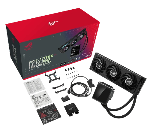Внешний вид системы жидкостного охлаждения ROG Strix LC IV 360 ARGB LCD
