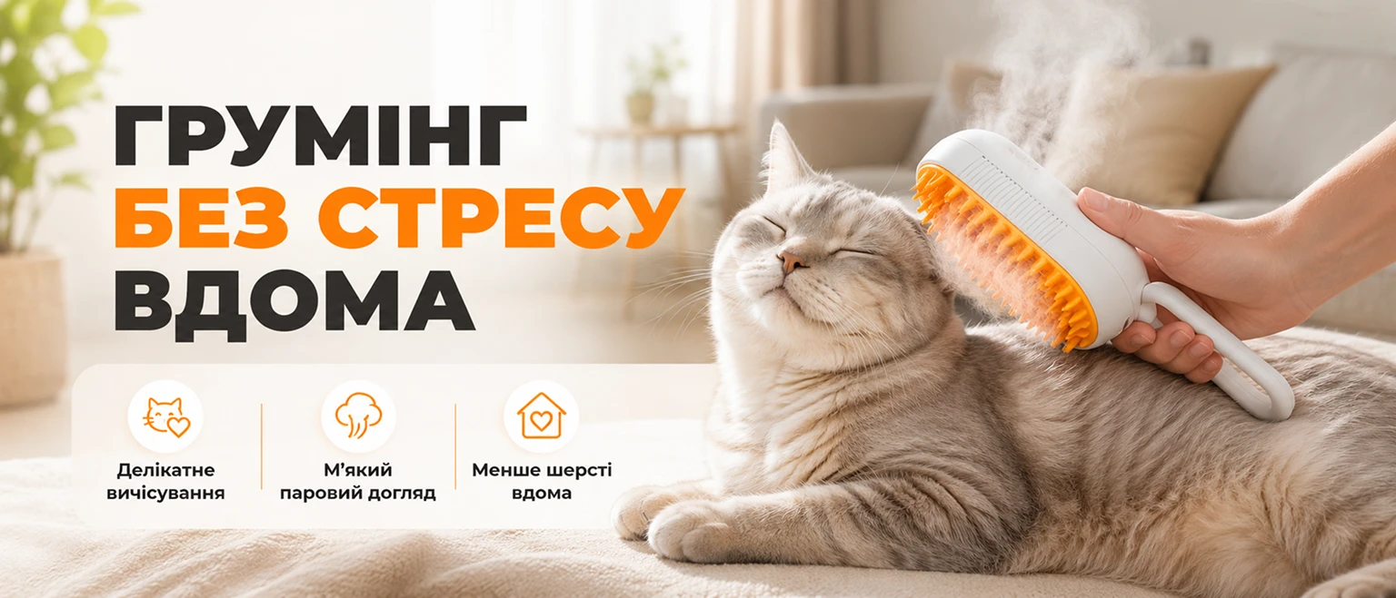 Грумінг без стресу вдома з паровою щіткою-пуходеркою CKS