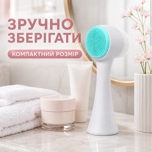 Компактний розмір щітки для зручного зберігання вдома