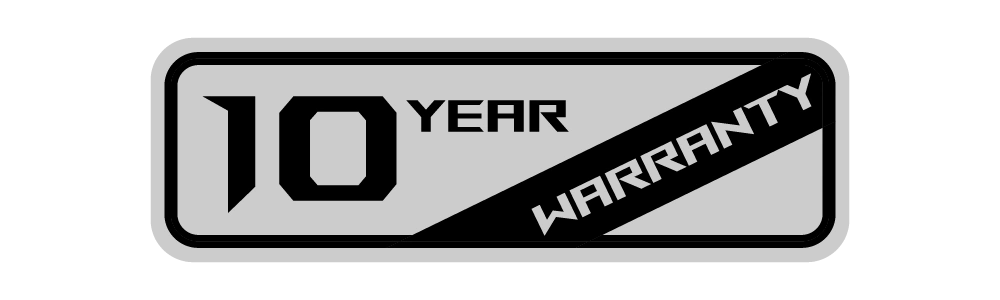 Логотип 10-летней гарантии блока питания ROG Strix 1000W Platinum White Edition