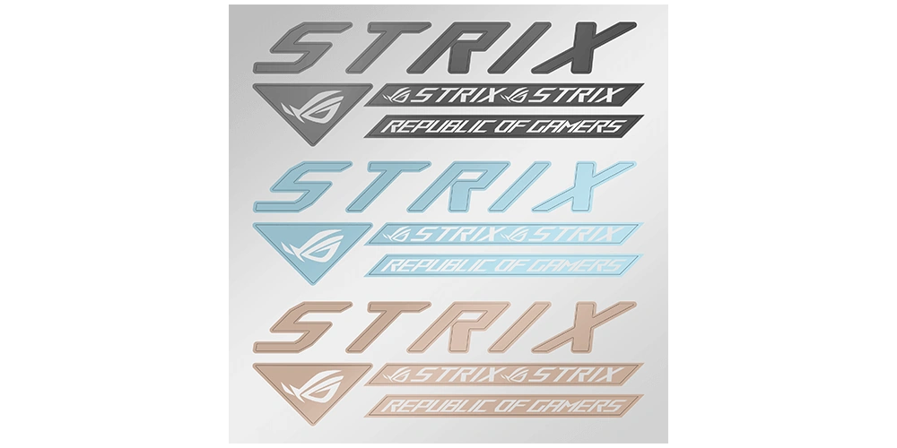 Набор стикеров для кастомизации блока питания ROG Strix 1000W Platinum White Edition