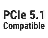 Значок поддержки PCIe 5.1 блока питания ASUS Pro WS 1600W Platinum