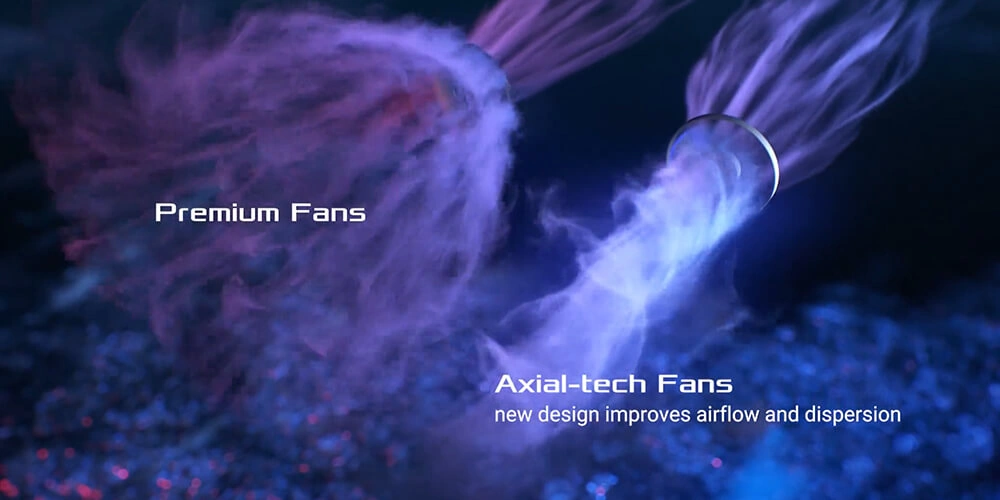 Вентиляторы Axial-tech видеокарты ASUS Prime GeForce RTX 5060
