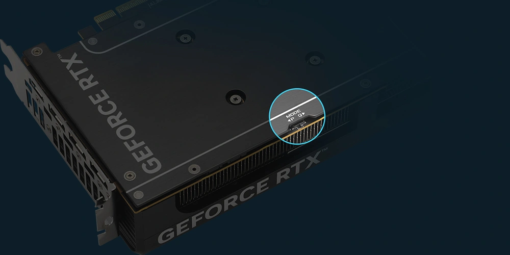 Переключатель Dual BIOS видеокарты ASUS Prime GeForce RTX 5060