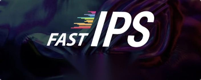 Логотип Fast IPS на цветном фоне