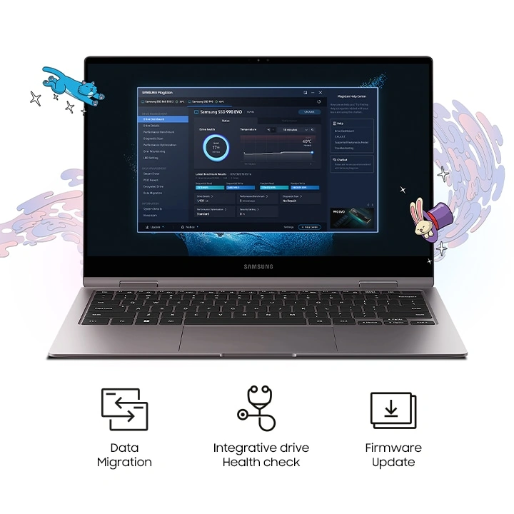 Программа Samsung Magician на экране компьютера