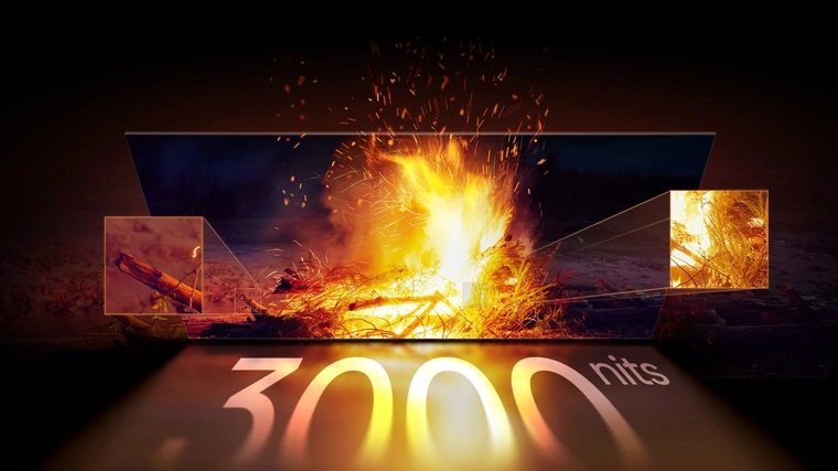 Максимальная яркость — до 3000 нит