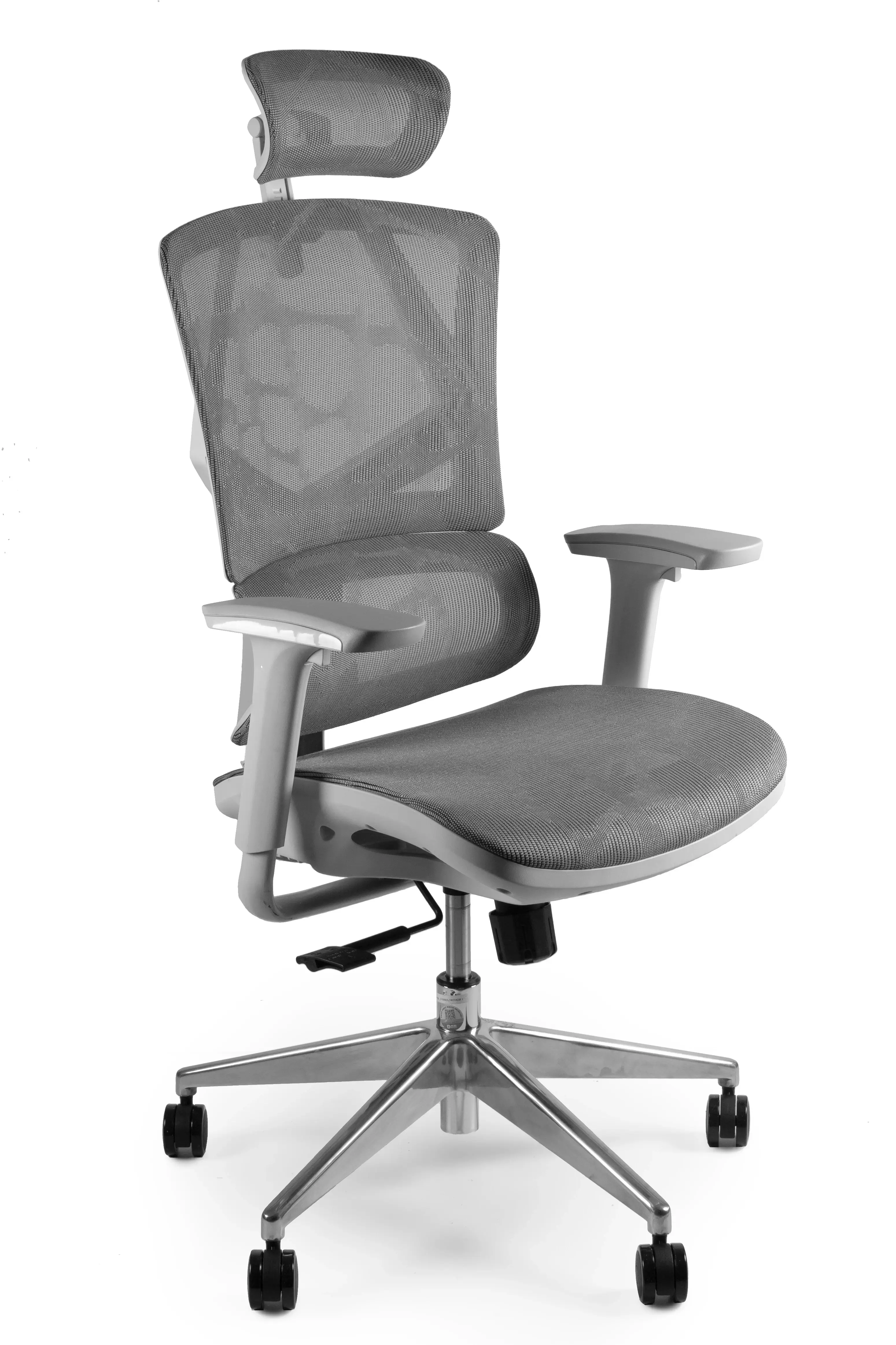 Эргономичное кресло Barsky ECO Grey G-9 на белом фоне