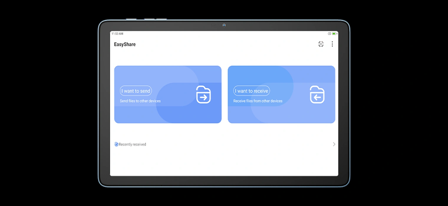 Приложение EasyShare на экране планшета Blackview Tab 60 WiFi