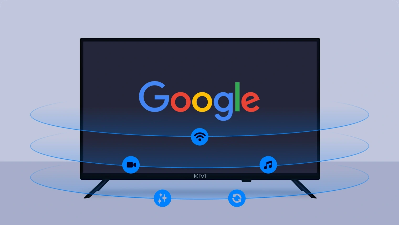 Телевизор KIVI 24H760QB с логотипом Google и беспроводными подключениями