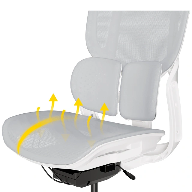 Сиденье Waterfall из эластичной нейлоновой сетки кресла Mealux S202 Air Grey
